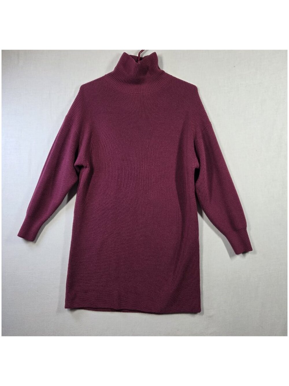 Babaton $168  Dress 100% Merino Wool 2XS Purple Turtleneck Knee Lenght